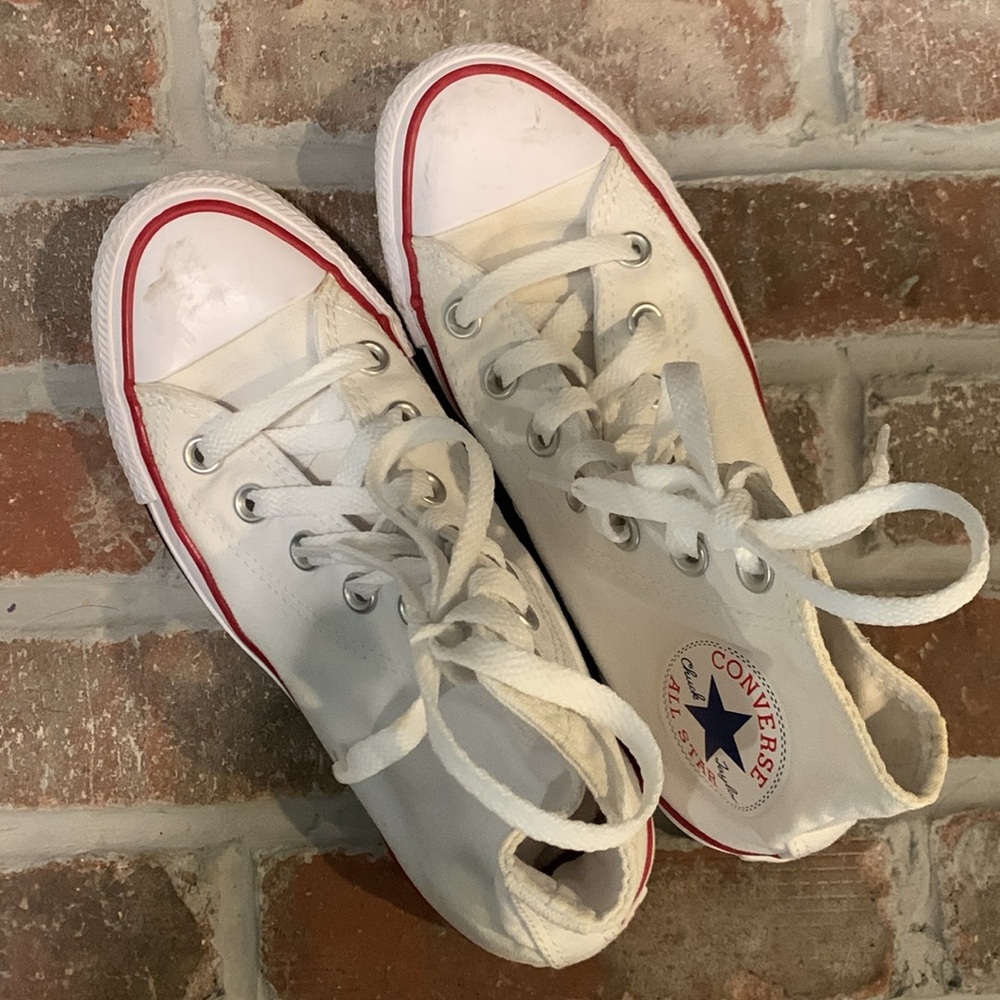 White Converse Hi-Tops